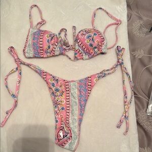 Floral Pink Bikini Set